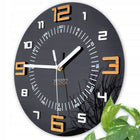 Zegar ścienny Alaska czarny - 3D Czytelny- Nowoczesny- cichy analogowy na baterie, cyfry arabskie, średnica 28 cm, z