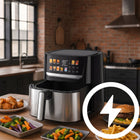 Frytkownica beztłuszczowa airfryer frytownica 6,5l 2200W aplikacja wifi czarny
