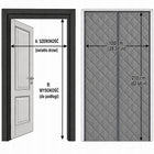 KURTYNA TERMICZNA NA DRZWI MAGNETYCZNA 100x210cm OCIEPLANA IZOLACYJNA GRUBA zasłona termoizolacyjna, osłona przed