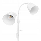 Lampa Stojąca Podłogowa Biała Regulowana 170cm Na 2x E27 LED + Włącznik do salonu sypialni pokoju dziecięcego