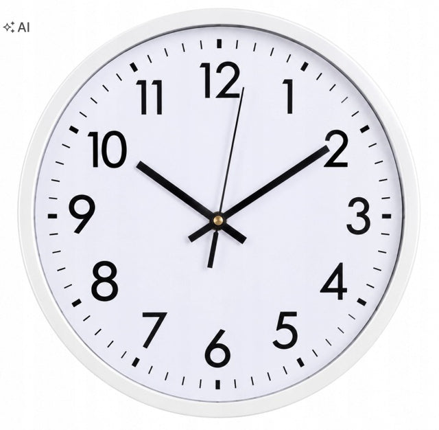 Duży Zegar ścienny na ścianę wiszący duże cyfry do biura kuchni salonu 30cm 30 cm tworzywo sztuczne