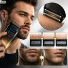 Golarka foliowa męska do brody twarzy głowy shaver barber tytanowa 9000 RPM