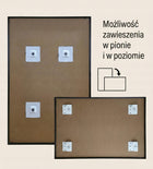 Lustro Prostokątne w Metalowej Czarnej Ramie Wiszące loft 50 x 70 cm zwierciadło dekoracyjne do salonu przedpokoju