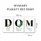 Obrazy do salonu kuchni nowoczesne plakaty na ścianę tryptyk DOM 40 x 30 CM motywy roślinne druk cyfrowy papierowa