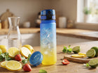 Butelka Na Wodę Bidon Tritan 500 ml Miarka Pasek do Szkoły Pracy BPA Free pojemnik z podziałką, sportowy, turystyczny