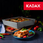 Blacha forma do pieczenia ciasta blaszka prostokątna XXL zestaw blach 3szt metalowe naczynia do wypieków 40x25,5x6,5 cm