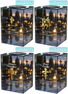 Znicz Lustrzany dla Mamy Solarny na Dzień Matki LED z Grawerem Elegancki lampion nagrobny, ozdoba cmentarna, 15 cm