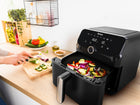 Frytkownica Beztłuszczowa tefal EY8558E0 Frytownica AIR fryer 7,5l Duża XL czarny