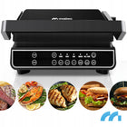 Opiekacz grill elektryczny toster do kanapek rozkładany 2500W wyświetlacz nominalna srebrny/szary