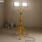Stojak Statyw 200W Naświetlacz Lampa Robocza Halogen Budowlany z Wtyczką LED 100 w 9000 lm IP66 4500 K światło neutralne