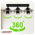 Lampa sufitowa LED kinkiet SPOT oprawa LISTWA 3x GU10 TUBA CZARNA złota oświetlenie ścienne 3-punktowe aluminiowe do