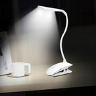 LAMPKA BIURKOWA LED Z KLIPSEM USB NOCNA DO CZYTANIA KSIĄŻEK BEZPRZEWODOWA lampa akumulatorowa biała 42,8 cm do nauki i
