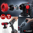 Pistolet do malowania akumulatorowy 2X 4A 1200ML+250 ML dysze 10szt 160DIN natryskowy, farby, lakiery, emulsje, 20 V