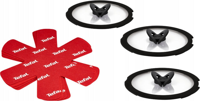 Szklane pokrywki tefal Ingenio 24/26/28 separatory do garnków i patelni, okrągłe, można myć w zmywarce osłony na naczynia kuchenne szklane do rondli