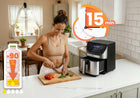 Frytkownica beztłuszczowa XL AIR fryer duża frytownica 8l berdsen 1700W srebrny