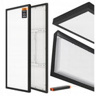 Panel sufitowy LED 120x30 plafon czarny natynkowy do biura Czarna ramka PRO lampa prostokątna, neutralna barwa światła