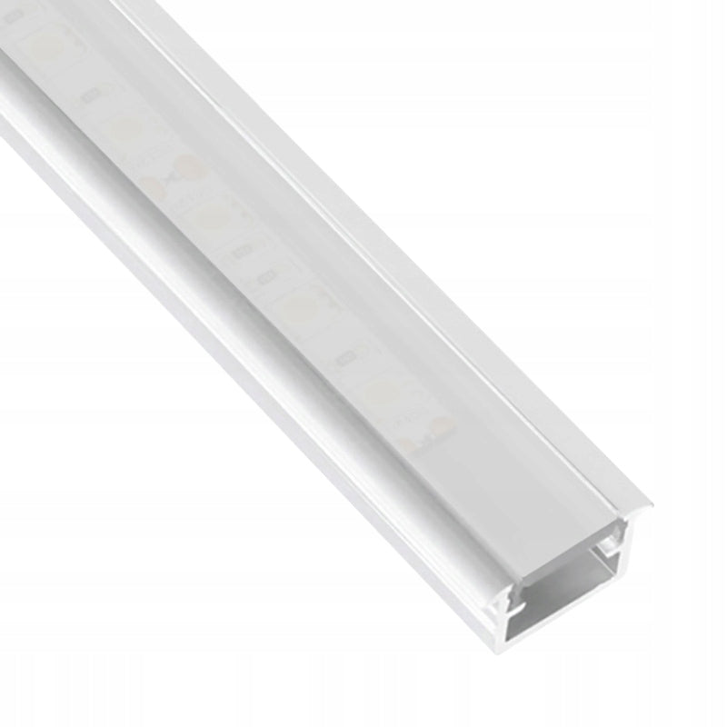 Profil aluminiowy InLine Mini Led do wpustu 2m kanał podtynkowy, obudowa do taśmy świetlnej, szyna montażowa