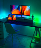 Zestaw taśma LED kolorowa 5M/300 5050 RGB + zasilacz + sterownik + pilot oświetlenie dekoracyjne do wnętrz, 12V DC