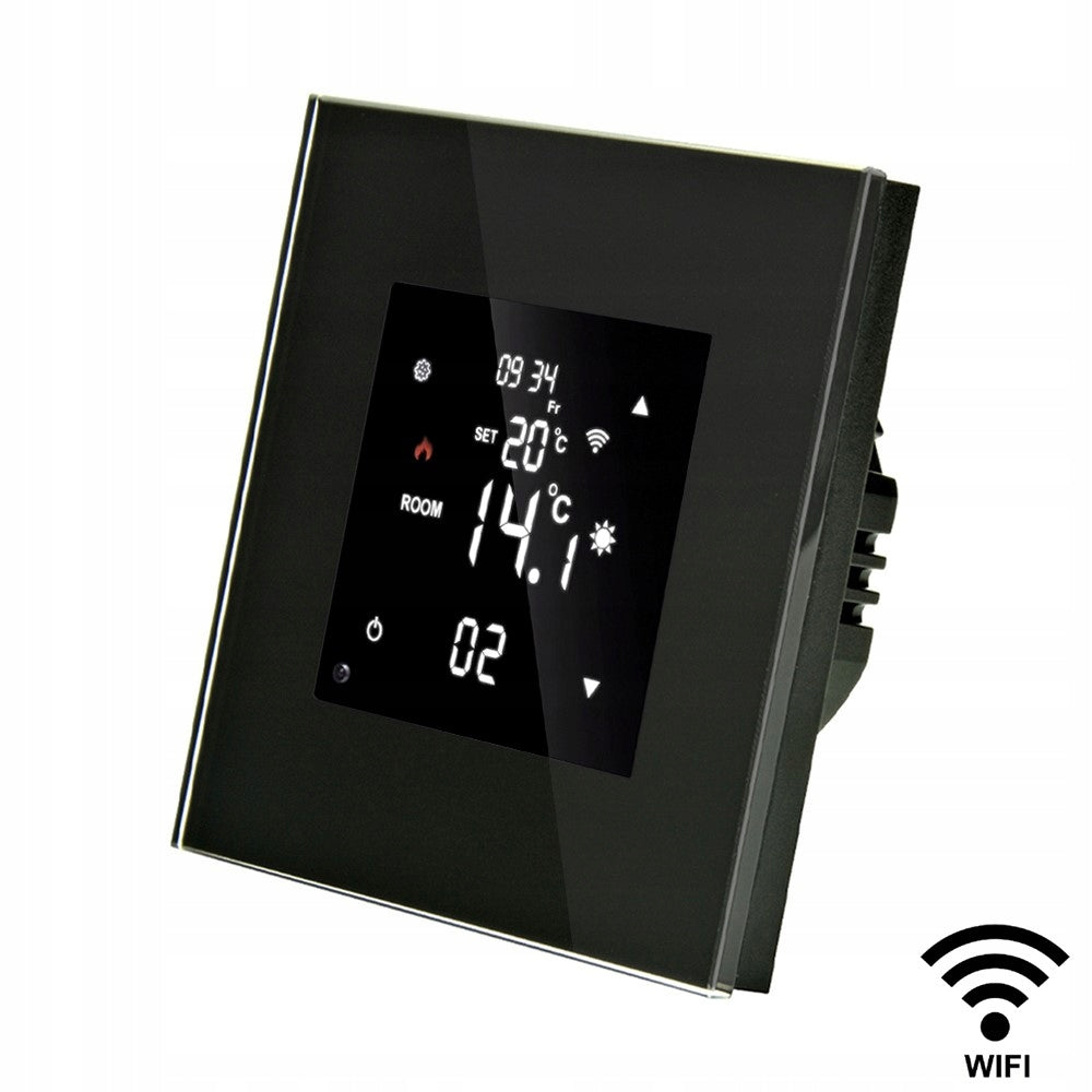 Inteligentny termostat pokojowy WIFI TUYA modułowy w ramce szklanej