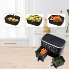 2 x Forma do Airfryer Frytkownicy SIlikonowa do Ninja 9.5L Do pieczenia QaV kieszeń do pieczenia 19 cm z 260 sztuk do