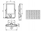 Naświetlacz BVP167 LED 20W 2400lm 3000K, 4200K, 6500K czujnik ruchu Philips reflektor zewnętrzny IP65, zmienna barwa