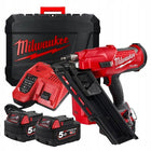 Gwoździarka akumulatorowa Milwaukee M18 FFN-502C 2x5Ah walizka osadzak do gwoździ 90 mm, napięcie 18 V