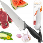 FISKARS NÓŻ KUCHENNY SZEFA KUCHNI SIEKANIA KROJENIA MIĘSA WARZYW OSTRY 20cm stalowe ostrze, plastikowa rękojeść, do