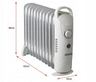 GRZEJNIK OLEJOWY ELEKTRYCZNY DO DOMU ŁAZIENKI POKOJU PRZENOŚNY 1200W 420 mm 400 mm grzewcza biały