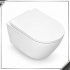 Miska WC wirowa wisząca bezkołnierzowa serrada deska wolnooopadającą Biała toaleta podwieszana do łazienki odpływ
