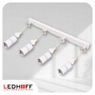 Lampa sufitowa LED szyna SPOT oprawa halogenowa 4x GU10 TUBA BIAŁA srebrna aluminiowa listwa punktowa do wnętrz
