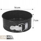 Tortownica blacha do pieczenia non-stick z wyjmowanym dnem mała 16 cm forma cukiernicza ze stali węglowej, wysokość 7 cm