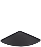 Narożna suszarka do naczyń czarna ociekacz duża pojemna 57x40x11,5 cm metalowy stojak na talerze i sztućce