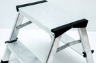 Drabest Drabina aluminiowa dwustronna 2x2 stopnie 125kg comfort podest schodki domowe do prac na wysokości, wysokość