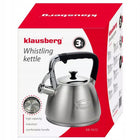 Czajnik na GAZ indukcje Stalowy z Gwizdkiem 3 L Srebrny Indukcja klausberg aluminiowy do gotowania wody