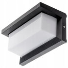 Lampa Elewacyjna Ogrodowa 12W LED Kinkiet Zewnętrzny Modern Czujnik Ruchu oprawa na fasadę aluminiowa czarna