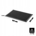 Wycieraczka pod drzwi wejściowa mata butów uniwersalna 60x90cm z najazdem gumowa czarna 14 mm do domu