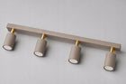 Lampa sufitowa SuperLED Spoti Ecru beżowa złota 4x GU10 oprawa punktowa metalowa, plafon do salonu, 4 źródła światła