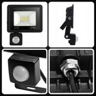 Halogen LED 20W lampa z czujnik ruchu zmierzchu naświetlacz zewnętrzny IP65 reflektor ogrodowy 1900 lm zimna biel 5000 K