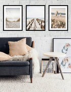 30x40 zestaw obrazy w ramie plakaty ramka pampas trawa plaża natura boho dekoracja ścienna, motywy roślinne, druk
