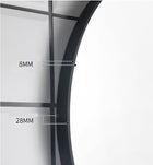 Lustro okrągłe w metalowej ramie 50 CM ścienne wiszące loft arventa style zwierciadło dekoracyjne do salonu przedpokoju