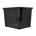 Pojemnik plastikowy czarny 30l z pokrywą pudełko box na zabawki do garażu organizer, skrzynka uniwersalna 40x33x10 cm