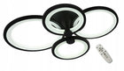 Lampa LED plafon sufit żyrandol pilot 4x ring 76W oprawa wisząca do salonu biała aluminiowa 4 punkty świetlne