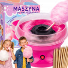 Maszyna do waty cukrowej wata cukrowa maszynka domowa + patyczki miarka 550 w różowy