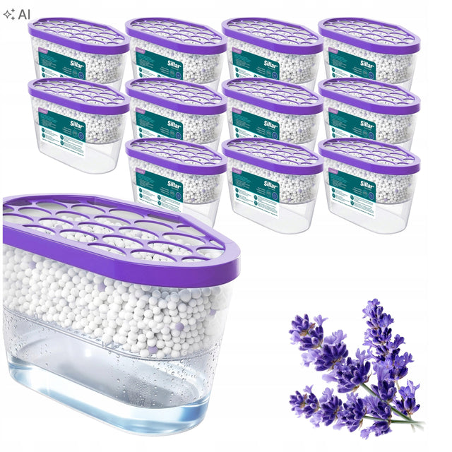 Pochłaniacz wilgoci osuszacz powietrza na wilgoć lawendowy 600ml Sillar 12x 600 ml 1 szt.