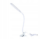 Lampka biurkowa LED biurowa szkolna USB klips do nauki czytania pracy przy komputerze 55 cm zasilanie sieciowe biała