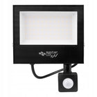 HALOGEN LED z czujnikiem ruchu naświetlacz lampa 50W 4500K ZEWNĘTRZNY IP65 reflektor 5400 lm neutralna biel do podjazdu