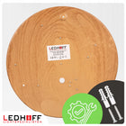 Lampa sufitowa LED Plafon drewno okrągła 30cm 30W do pokoju boho naturalna oprawa z wbudowanym źródłem, neutralna barwa