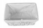 Koszyk wiklinowy koszyczek pojemnik organizer do łazienki biały 30 cm na kosmetyki i akcesoria, 9 l, 20 x 30 x 15 cm
