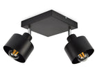 Lampa sufitowa plafon żyrandol loft edison LED oprawa metalowa czarna 2-punktowa E27 60 w do salonu i jadalni