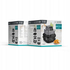Frytkownica beztłuszczowa Teesa glass AIR fryer 1500W 2 pojemniki 1,5l / 4l czarny